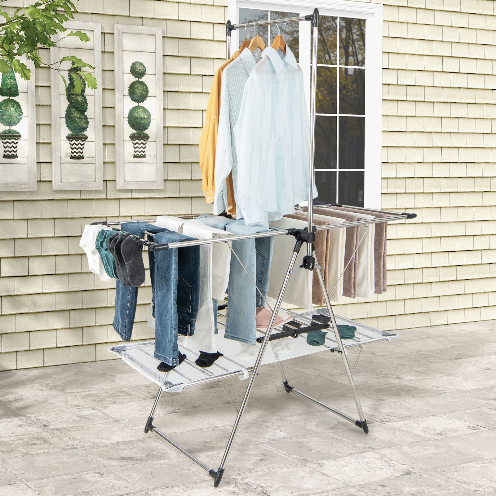 Double Camping Chair with Cup Holders Glass Racks and Mesh Pockets