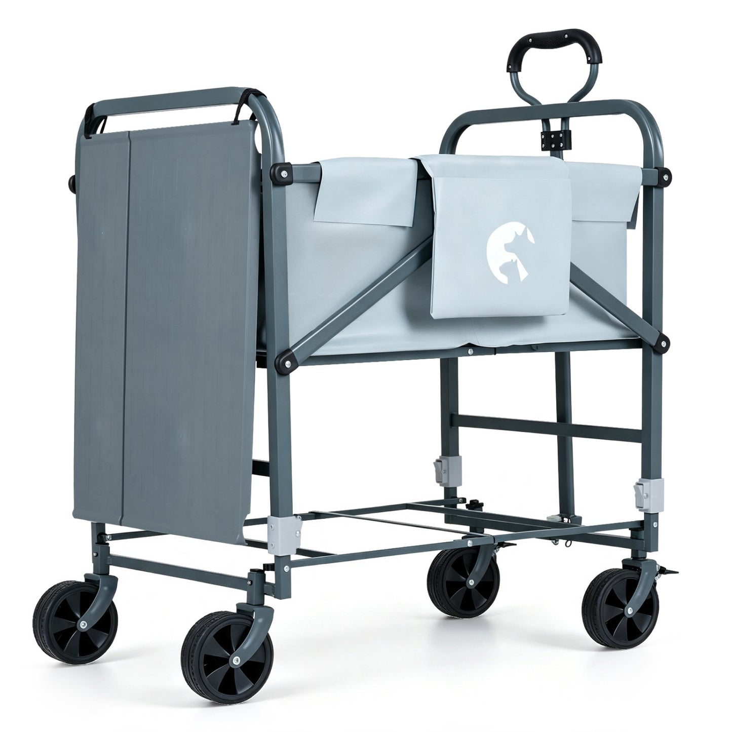 Foldable Dog Bath Cart with Adjustable Height & 4 Wheels