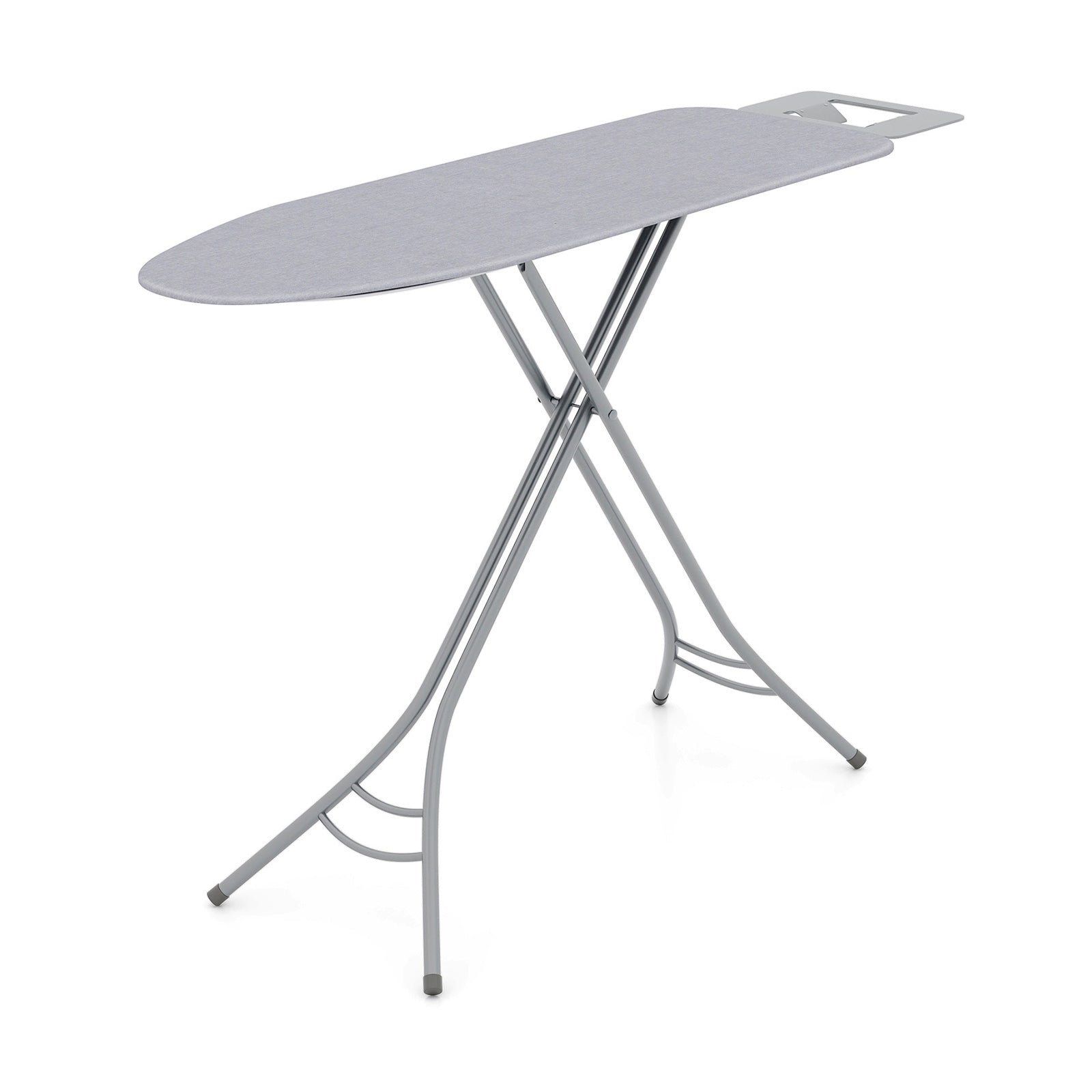 Foldable Ironing Board with Iron Rest and Adjustable Height-Gray - Gray