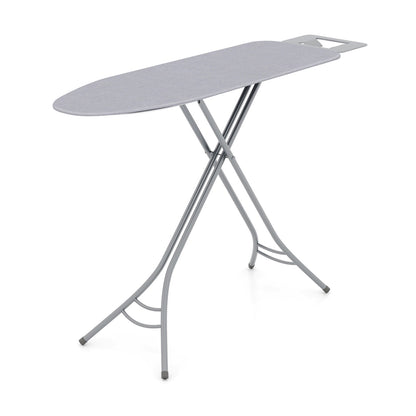 Foldable Ironing Board with Iron Rest and Adjustable Height-Gray - Gray