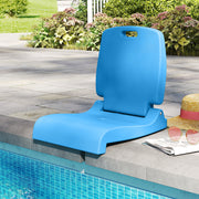 Foldable Outdoor Pool Chair with Handle and Back Support-Blue