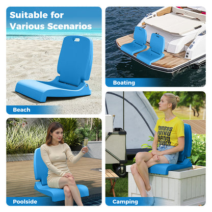 Foldable Outdoor Pool Chair with Handle and Back Support