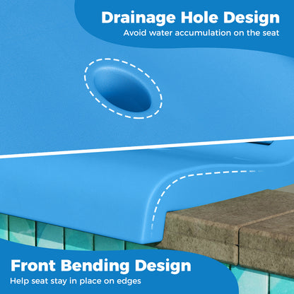 Foldable Outdoor Pool Chair with Handle and Back Support