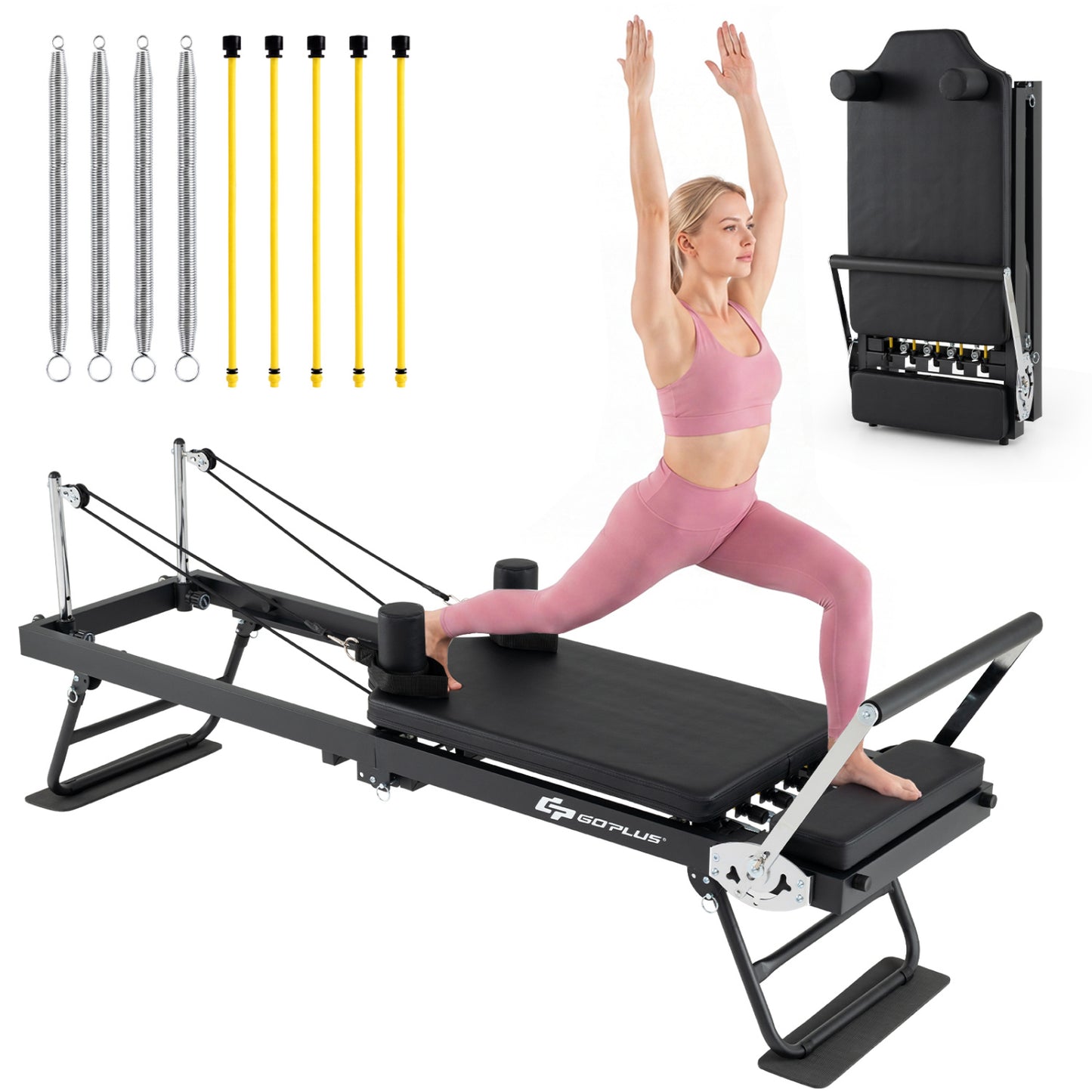 Foldable Pilates Reformer Machine for Home Gym Large Pilates Equipment