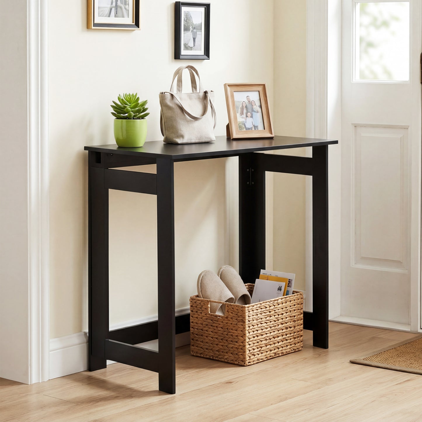Folding Console Table with Space-Saving Design