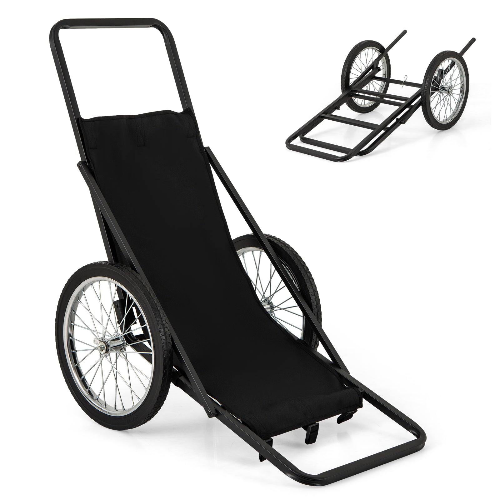 550 LBS Folding Deer Game Cart with Polyester Liner for Hunting