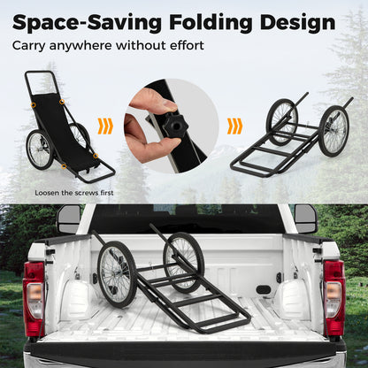 550 LBS Folding Deer Game Cart with Polyester Liner for Hunting