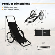 550 LBS Folding Deer Game Cart with Polyester Liner for Hunting