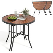 Half-Round Folding Event Table with Metal Frame