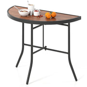 Half-Round Folding Event Table with Metal Frame