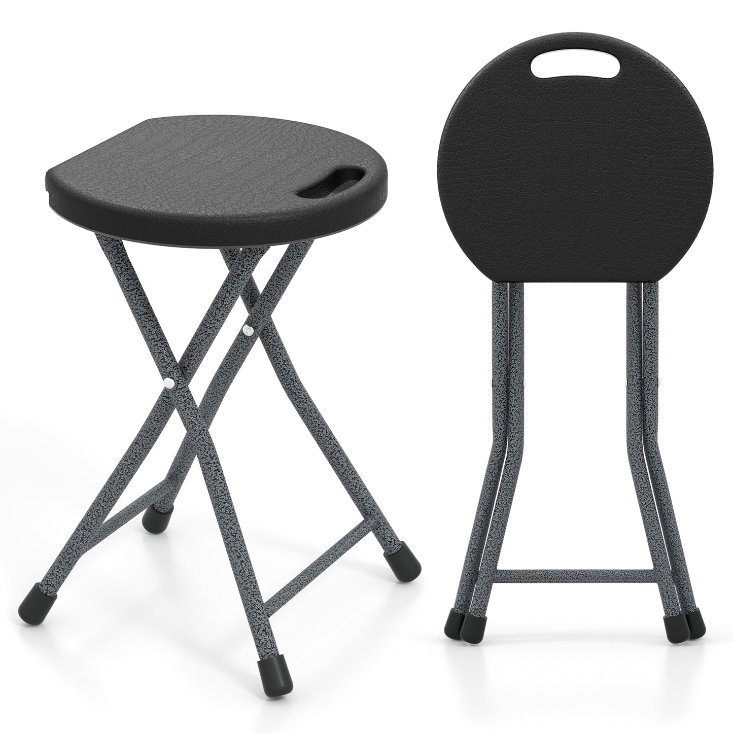Folding Stool with Built-in Handle for Adults-2 Pieces - 1 Piece