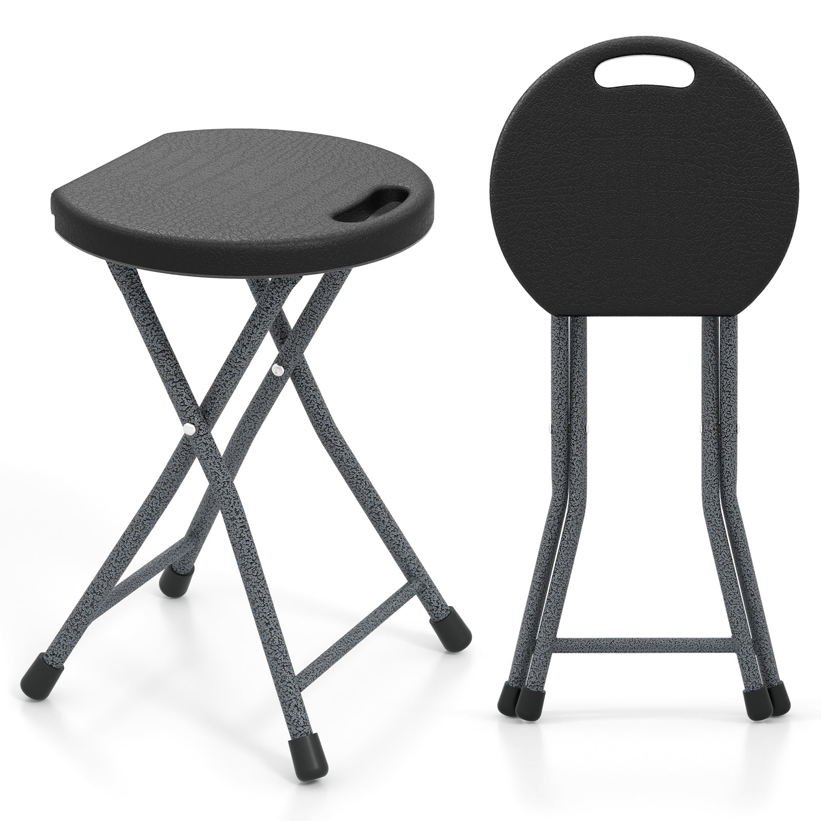 Folding Stool with Built-in Handle for Adults-2 Pieces - 1 Piece