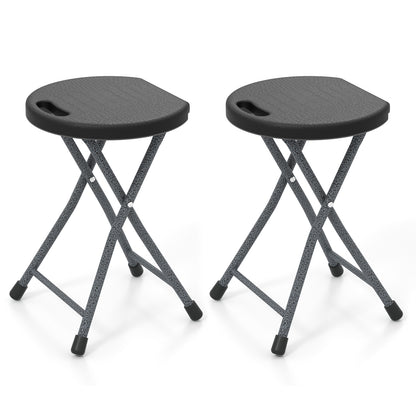 Folding Stool with Built-in Handle for Adults-2 Pieces - 2 Pieces