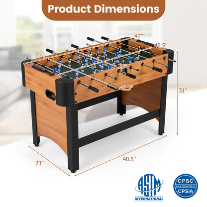 Foosball Table Competition Full Size Soccer Game Table with 22 Players-Natural