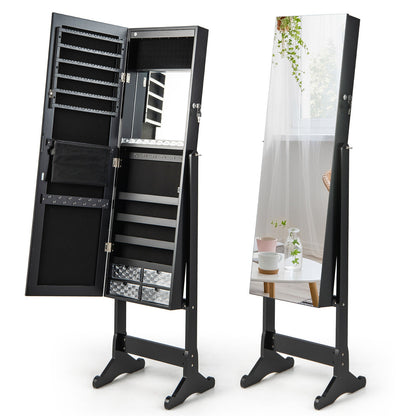 Free Standing Full Length Jewelry Armoire with L