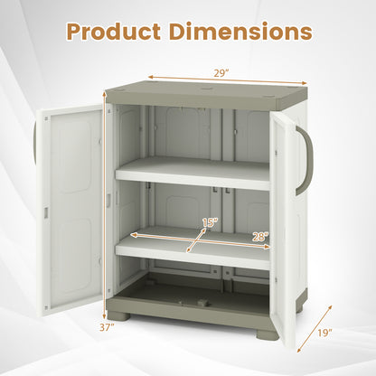 Freestanding Buffet Cabinet Sideboard with 2 Doors and Adjustable Shelves for Kitchen and Garage