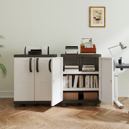 Freestanding Buffet Cabinet Sideboard with 2 Doors and Adjustable Shelves for Kitchen and Garage