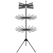 3-Tier Tripod Freestanding Folding Clothes Drying Rack with 24 Clips-Black