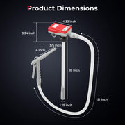 Fuel Transfer Pump with Nozzle for Flow Control and Stop