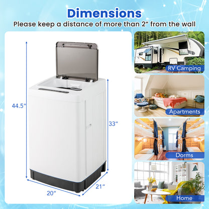 Full-Automatic Washing Machine Washer and Spin Combo-White - White