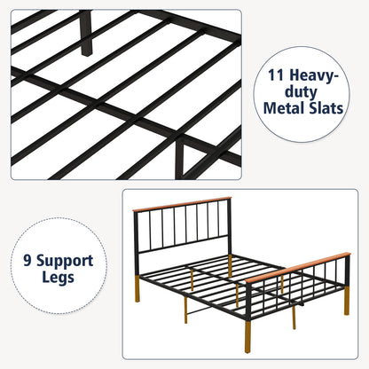 Bed Frame with Headboard and Footboard