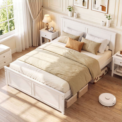 Twin Size Platform Bed Frame with Headboard