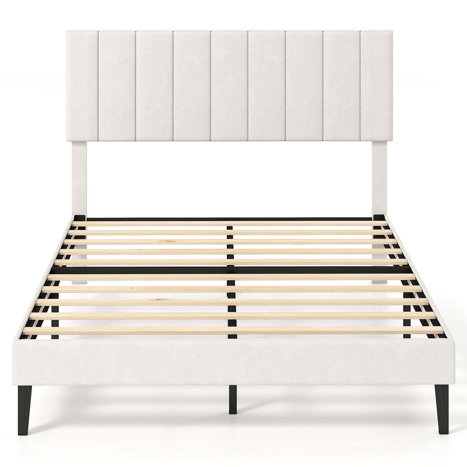 Full Size Velvet Upholstered Platform Bed Frame