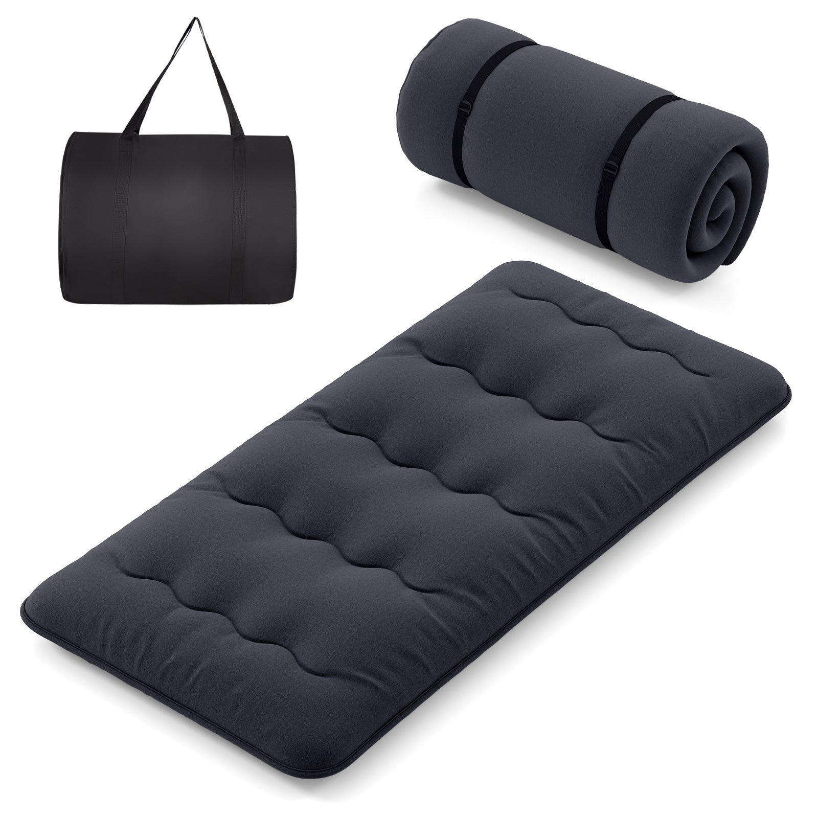 Futon Mattress with Washable Cover and Foldable Mat-Queen Size - Twin Size