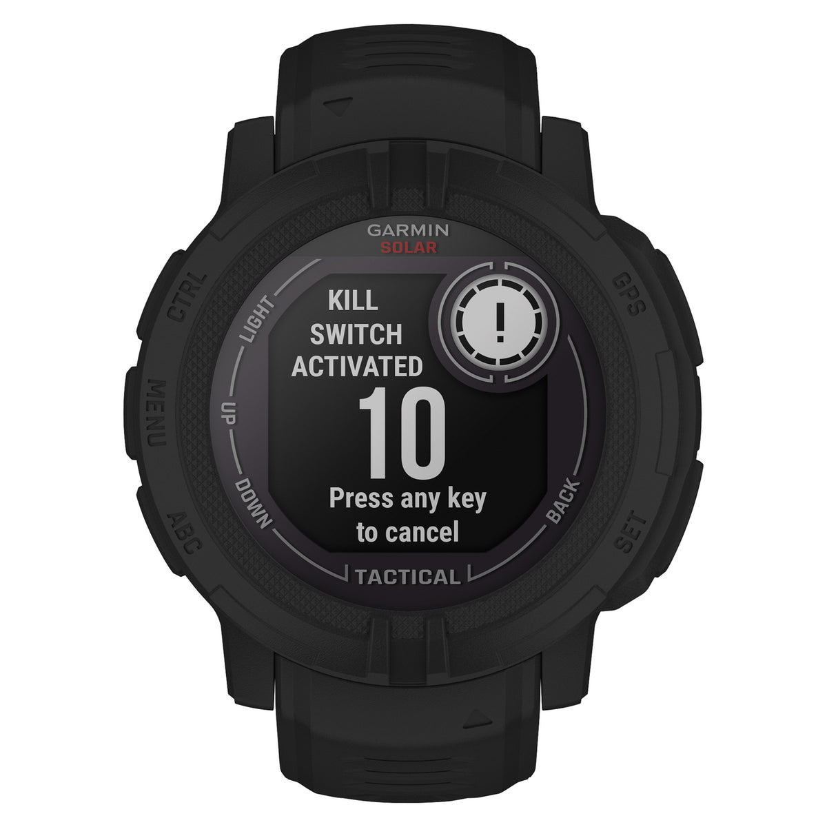 Garmin Instinct 2 Solar Tactical Edition Rugged GPS Smartwatch, 45 mm, Black - view 3