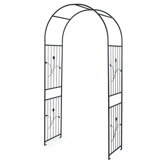 Garden Arch 87 Inches Tall Heavy Duty Metal Arbor Trellis Archway for Climbing Plants