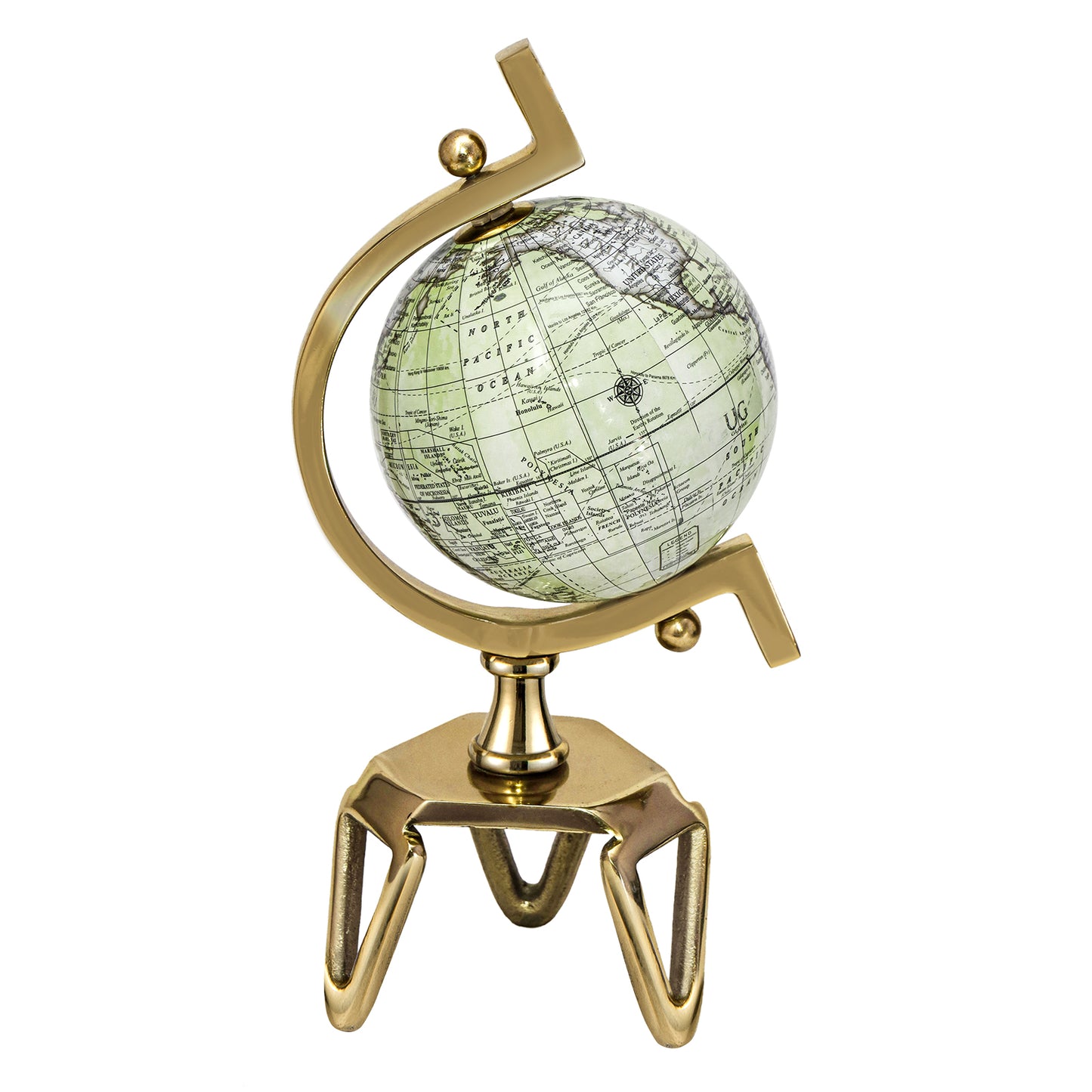 Educational Geographic 5/8/10 Inch World Globe with Triangle Metal Stand-5 inches - 5 Inches