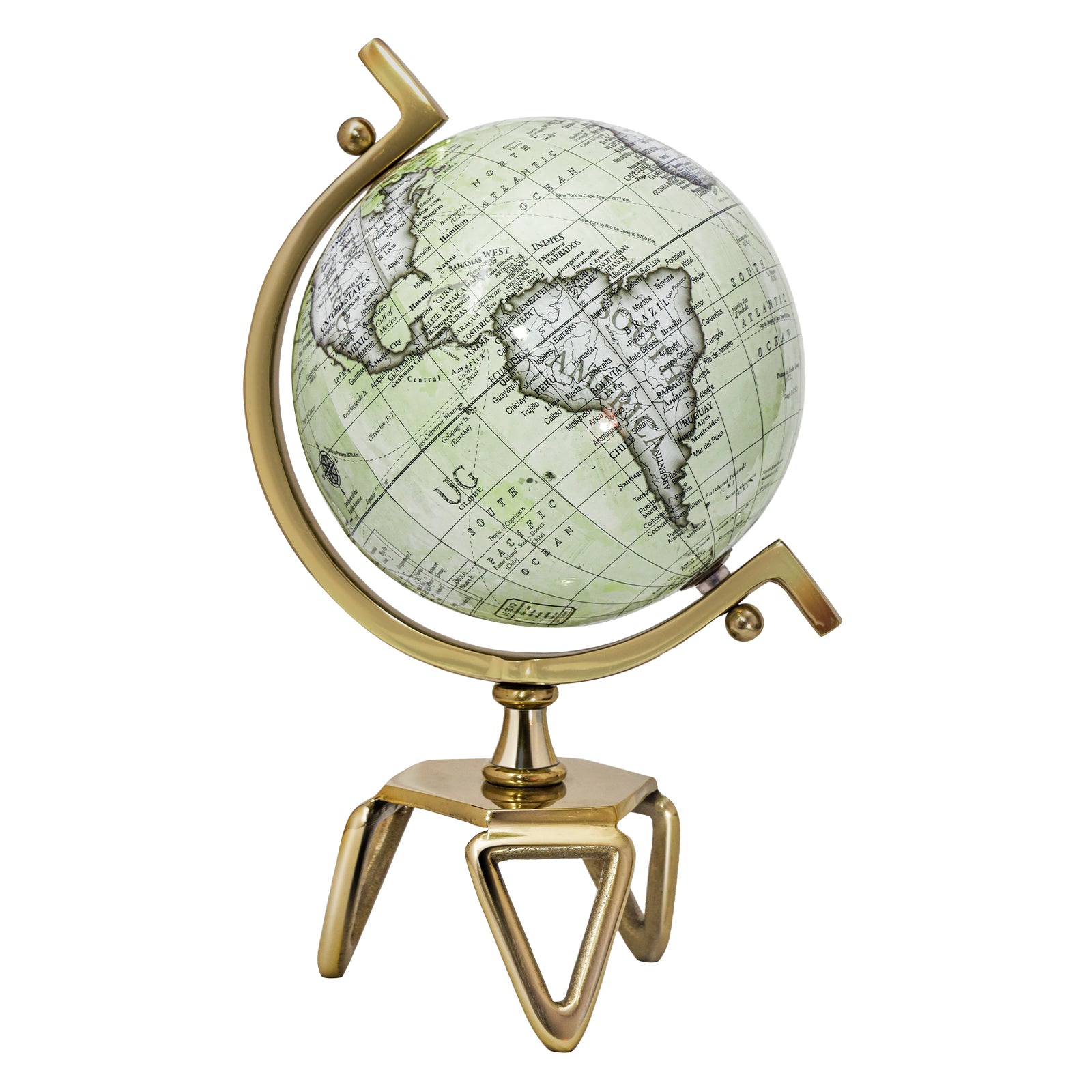 Educational Geographic 5/8/10 Inch World Globe with Triangle Metal Stand-5 inches - 8 Inches
