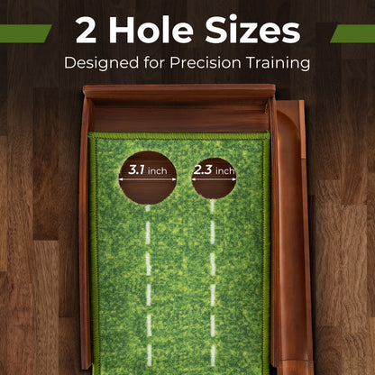 Golf Putting Mat Practice Training Aid with Auto Ball Return and
