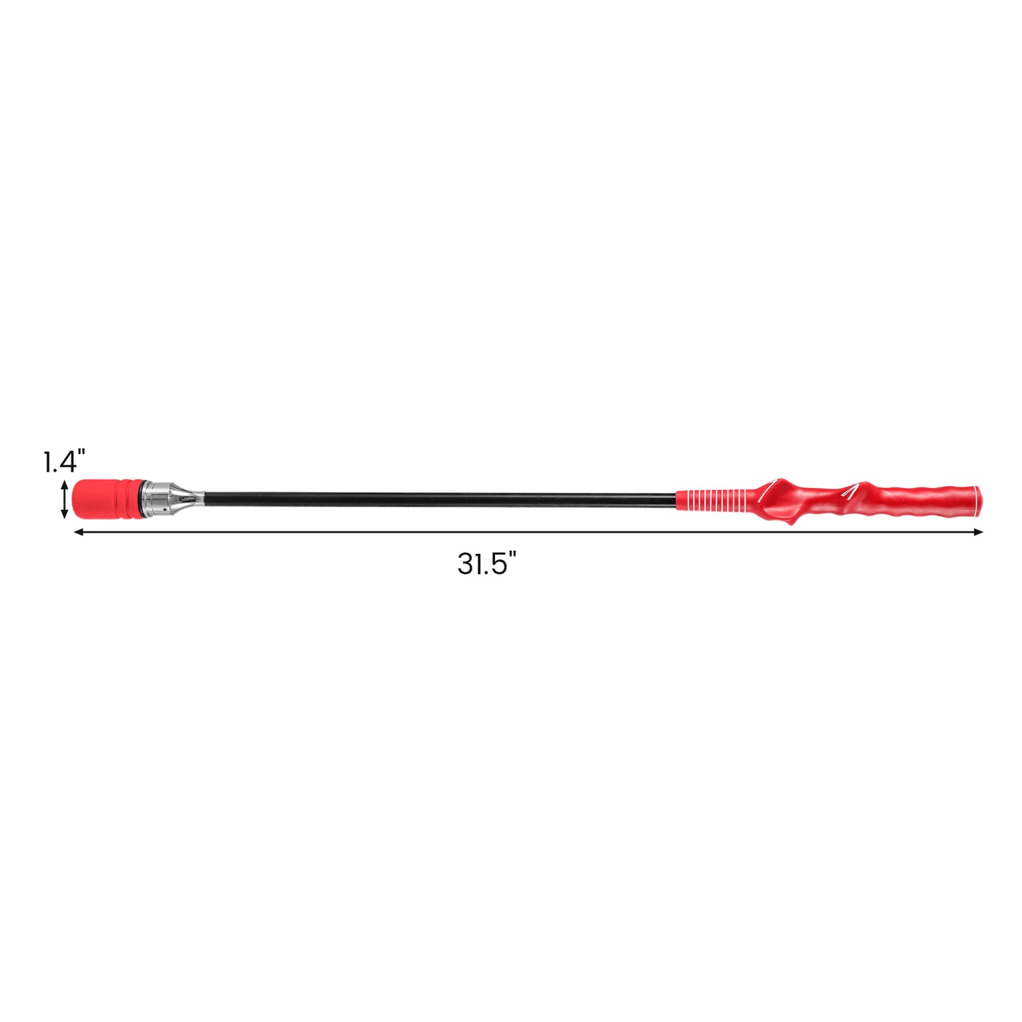 Golf Swing Trainer Click Stick Swing Training Aid for Speed Flexibility Balance-Red