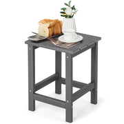 14 Inch Square Weather-Resistant Adirondack Side Table-Gray