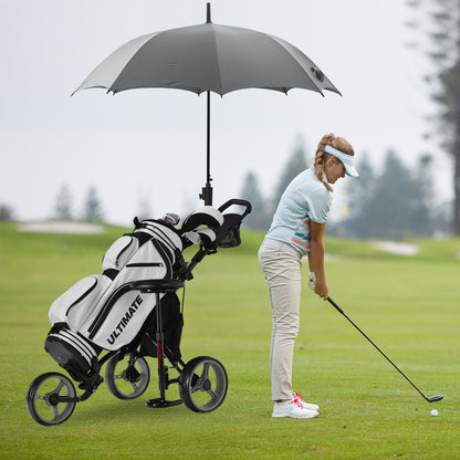 3 Wheels Folding Golf Push Cart with Seat Scoreboard and Adjustable Handle