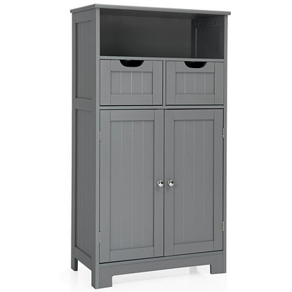 Bathroom Wooden Side Cabinet with 2 Drawers and 2 Doors