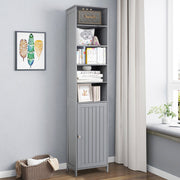 72 Inches Free Standing Tall Floor Bathroom Storage Cabinet-Gray