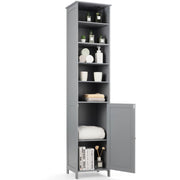 72 Inches Free Standing Tall Floor Bathroom Storage Cabinet-Gray