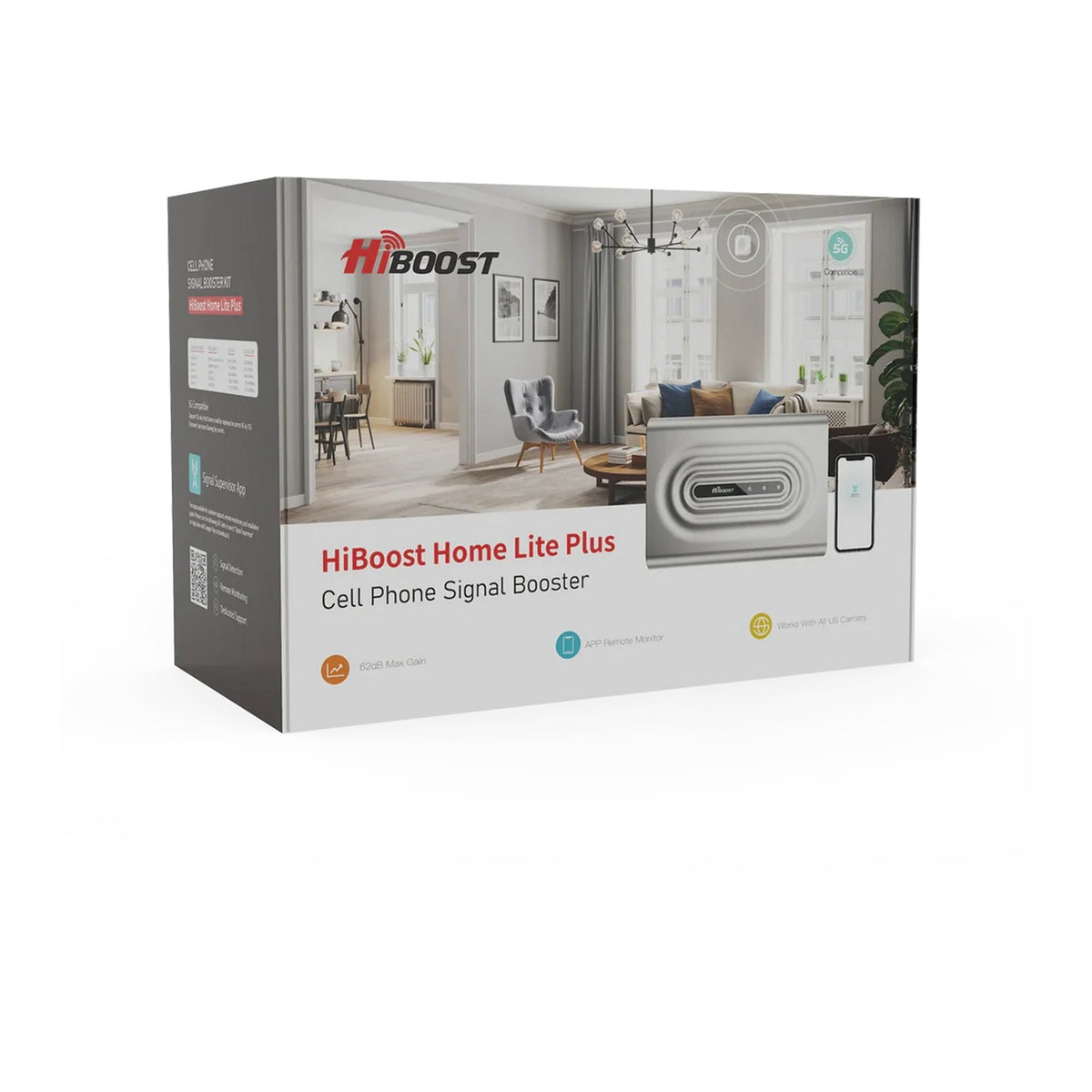 HiBoost Home Lite Plus In-Building Cellular Signal Booster, Up to 2,500 Sq. Ft., 5G - view 6