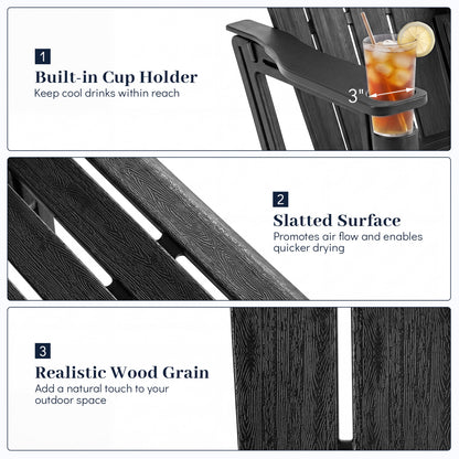 HDPE Adirondack Chair with Realistic Wood Grain