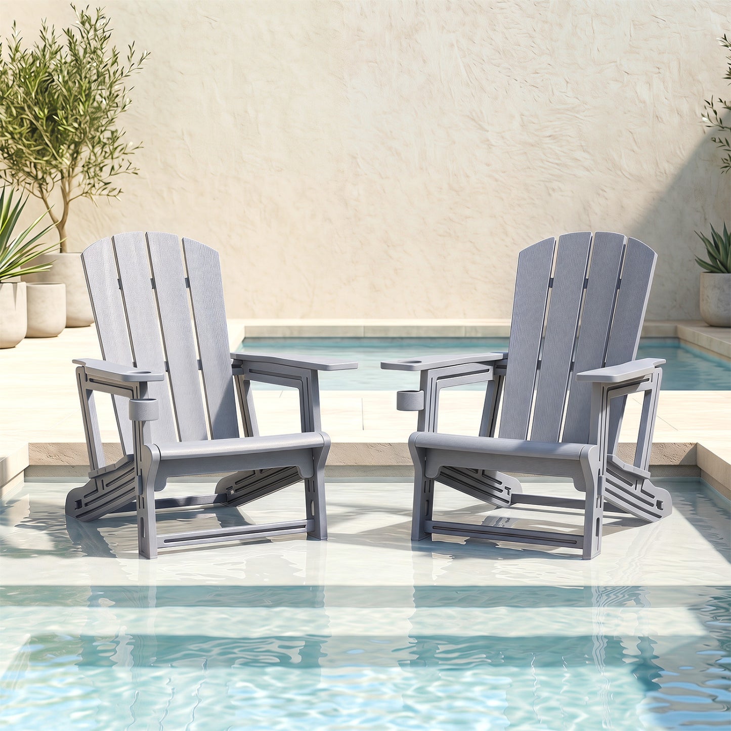 HDPE Adirondack Chair with Realistic Wood Grain