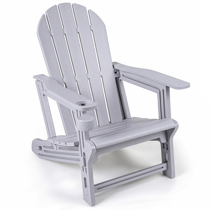 HDPE Adirondack Chair with Cup Holder - Weather Resistant