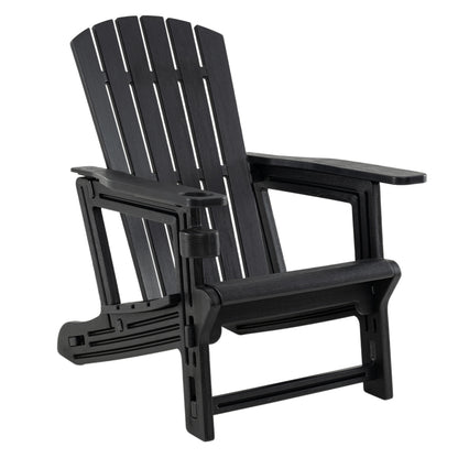 Adirondack Chair with Cup Holder - Weather-Resistant HDPE
