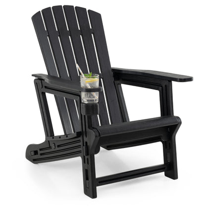 Adirondack Chair with Cup Holder - Weather-Resistant HDPE