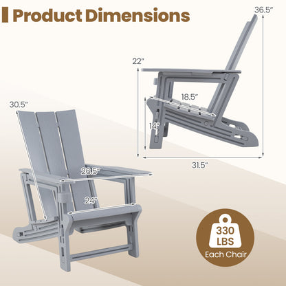 Adirondack Chair with Cup Holder - HDPE Outdoor Seating