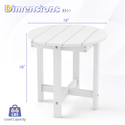 Adirondack Side Table 18x18 Weather-Resistant HIPS