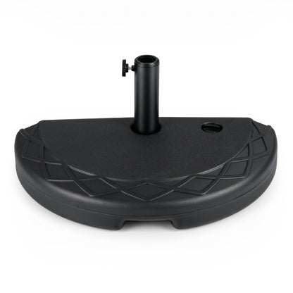 Half Round Patio Umbrella Base 44 lbs Water and Sand Fillable