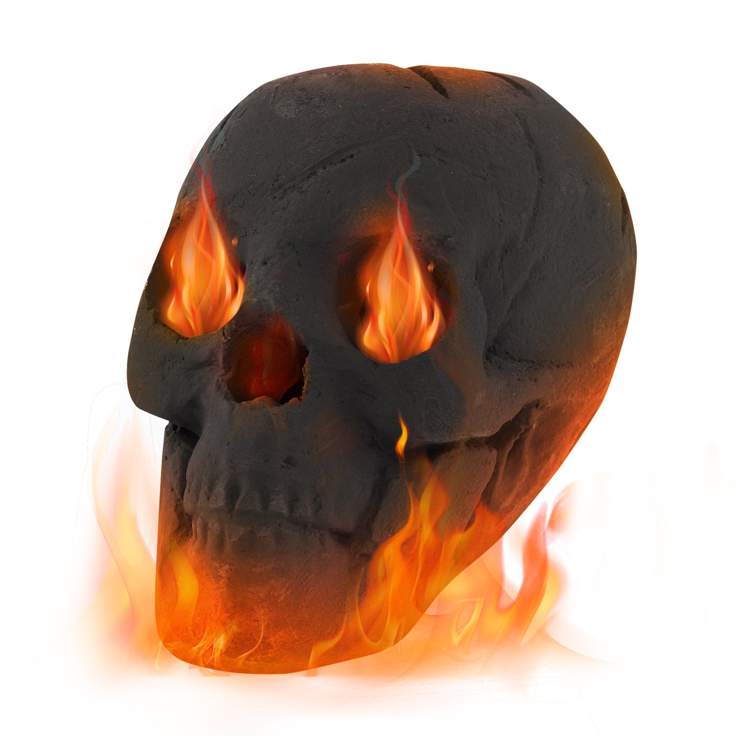 Halloween Fire Pit Skull Halloween Decoration-Black - Black