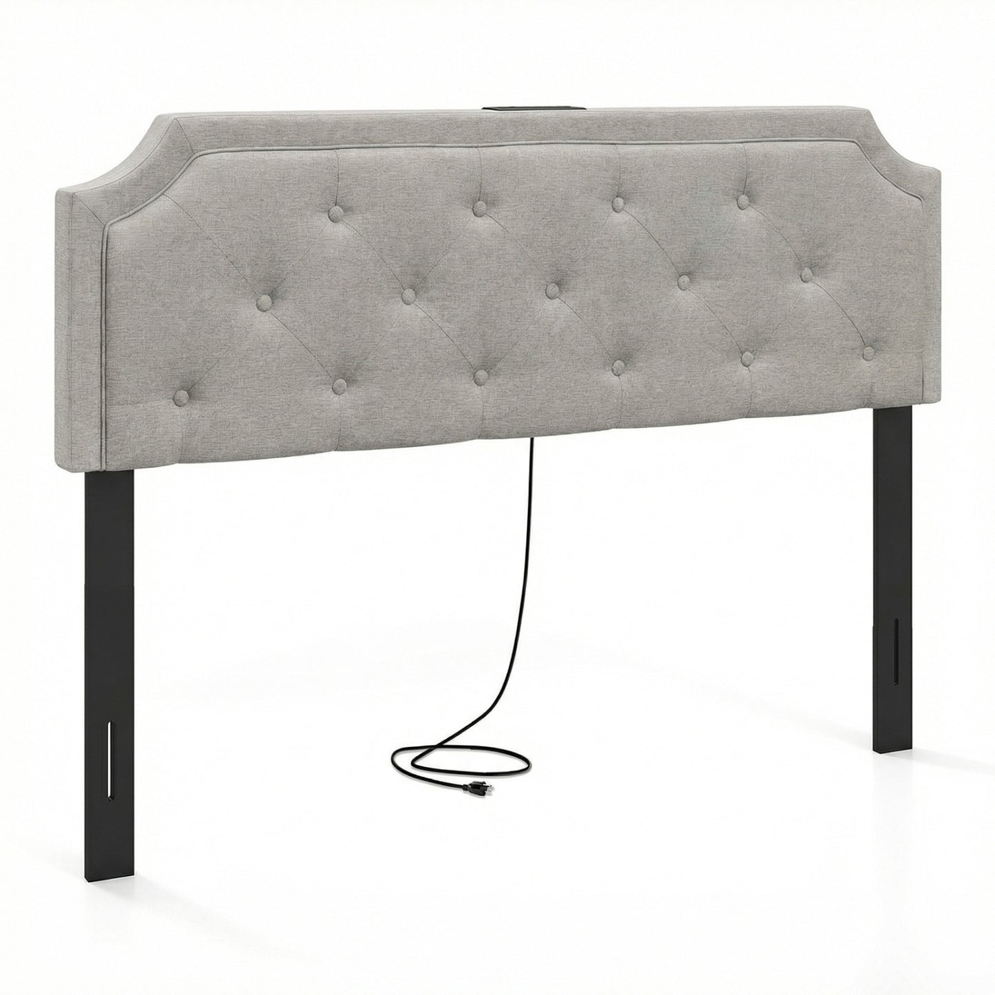 Headboard for Queen and Full Size Bed Tufted Upholstered Head Board-Gray